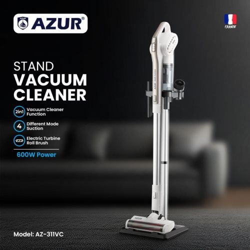 گچین مال  -  جارو ایستاده AZUR مدل AZ-311VC - قدرت 600 وات، فیلتر HEPA و برس چرخشی برقی